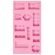 MOLDE SILICONA 12 PIEZAS LEGO
