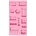 MOLDE SILICONA 12 PIEZAS LEGO