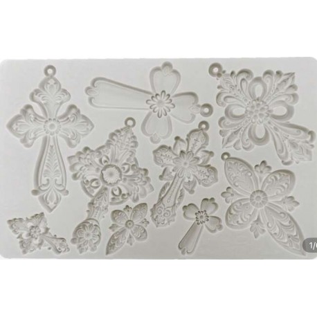 MOLDE SILICONA PLACA CRUCES