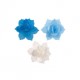 PACK 8 FLORES NENUFAR AZULES OBLEA 3D