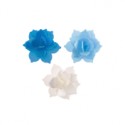 PACK 8 FLORES NENUFAR AZULES OBLEA 3D