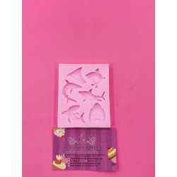 MOLDE SILICONA TIBURONES