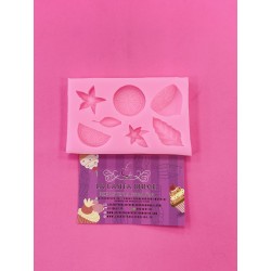 MOLDE SILICONA LIMONES Y FLORES CITRICOS