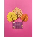 SET 3 TOPPER ARBOLES OTOÑO FIELTRO