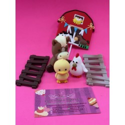 SET 6 TOPPERS 3D ANIMALES DE LA GRANJA