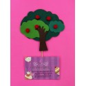 TOPPER ARBOL VERDES CON MANZANAS FIELTRO