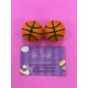 SET 2 FIGURAS BALON BALONCESTO DECORACION 3D