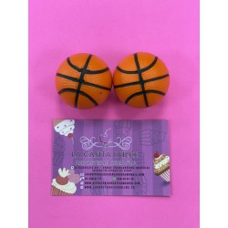 SET 2 FIGURAS BALON BALONCESTO DECORACION 3D