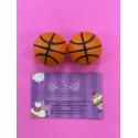 SET 2 FIGURAS BALON BALONCESTO DECORACION 3D