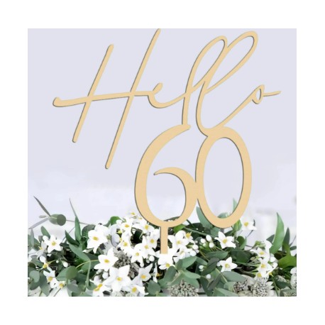 TOPPER HELLO 60 ORO ESPEJO