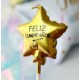 VELA ESTRELLA DORADA EFECTO GLOBO FELIZ CUMPLEAÑOS