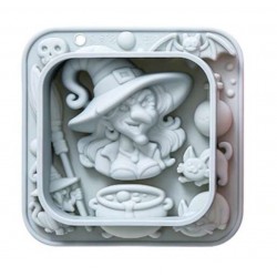 MOLDE SILICONA BRUJA Y HALLOWEEN THINGS