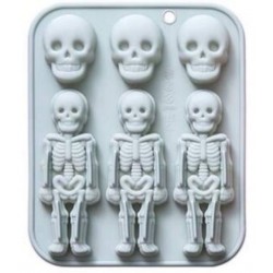 MOLDE SILICONA CALAVERAS Y ESQUELETOS