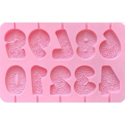 MOLDE PIRULETAS NUMEROS ROSETONES
