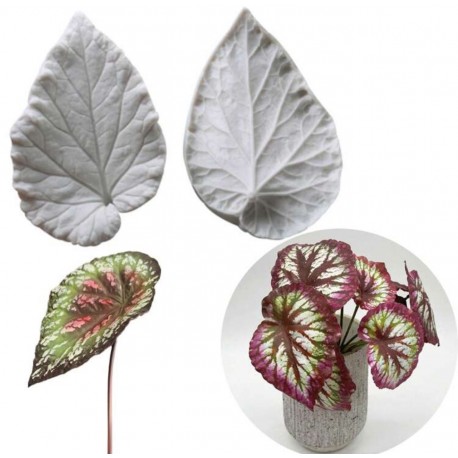 MOLDE SILICONA TEXTURIZADOR DOBLE PETALO GRANDE BEGONIA