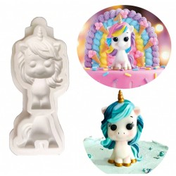 MOLDE UNICORNIO CUTE 3D
