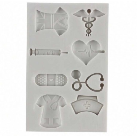 MOLDE SILICONA MEDICOS ENFERMERIA SANITARIOS