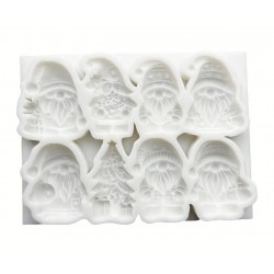 MOLDE SILICONA GNOMOS NAVIDEÑOS