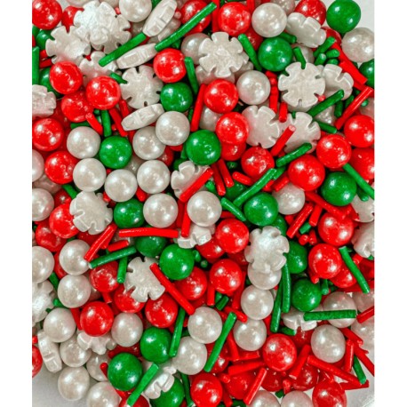 MIX SPRINKLES COLORES NAVIDEÑOS NAVIDAD 90 GR AZUCREN