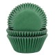 50 CAPSULAS CUPCAKE VERDES OSCURO HOUSE OF MARIE