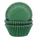 50 CAPSULAS CUPCAKE VERDES OSCURO HOUSE OF MARIE