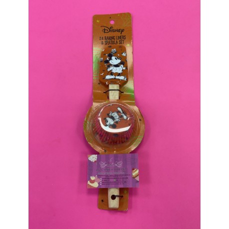 SET LENGUA ESPATULA SILICONA Y CAPSULAS NARANJA MICKEY HALLOWEEN