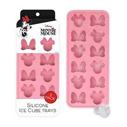 SET 2 MOLDES SILICONA 12 BOMBONES SILUETA MINNIE Y LAZO