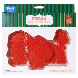 SET 3 CORTADORES CON MARCADOR PERSONAJES NAVIDAD PME