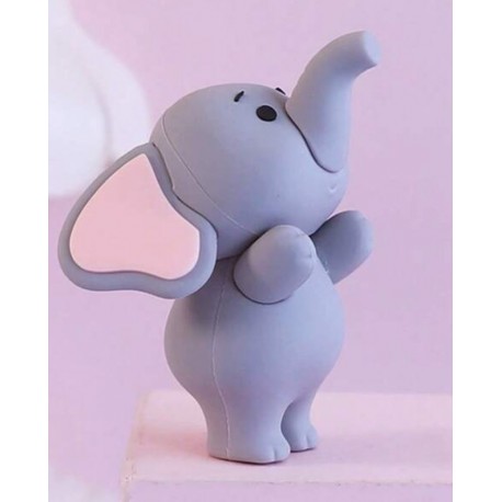 TOPPER 3D ELEFANTE ROSA DE PIE CUTE