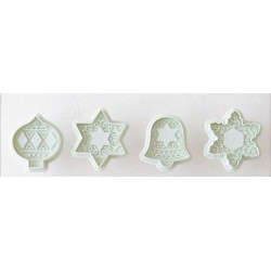 SET 4 CORTADORES EXPULSOR NAVIDAD CLASSIC