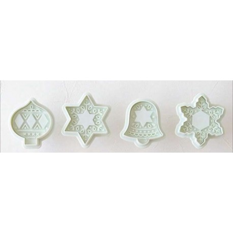 SET 4 CORTADORES EXPULSOR NAVIDAD CLASSIC