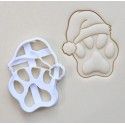 CORTADOR HUELLA CON GORRO DE NAVIDAD