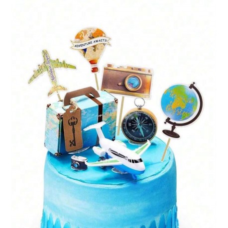 SET TOPPER VIAJES 3D