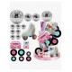 PACK TOPPER DECORACION BURBUJAS Y DECORACIONES PATIN ROLLER DISCO MIX
