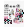 PACK TOPPER DECORACION BURBUJAS Y DECORACIONES PATIN ROLLER DISCO MIX