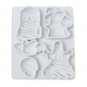 MOLDE SILICONA 5 HALLOWEEN THINGS CUTE