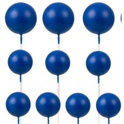 PACK 8 BOLAS O BURBUJAS TOPPER DECORACION AZULES OSCURAS