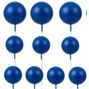 PACK 8 BOLAS O BURBUJAS TOPPER DECORACION AZULES OSCURAS