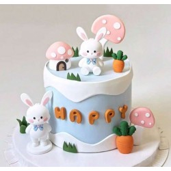 SET TOPPERS 3D CONEJITOS Y ZANAHORIAS