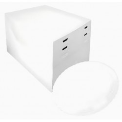 CAJA ALTURA REGULABLE 25 CM + DISCO EXTRA FUERTE BLANCO 24 CM ONDAS