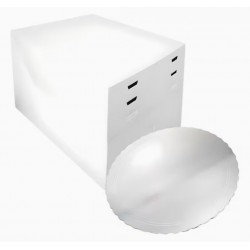 CAJA ALTURA REGULABLE 25 CM + DISCO EXTRA FUERTE PLATA 24 CM ONDAS