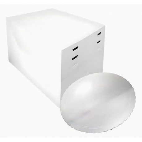 CAJA ALTURA REGULABLE 25 CM + DISCO EXTRA FUERTE PLATA 24 CM ONDAS