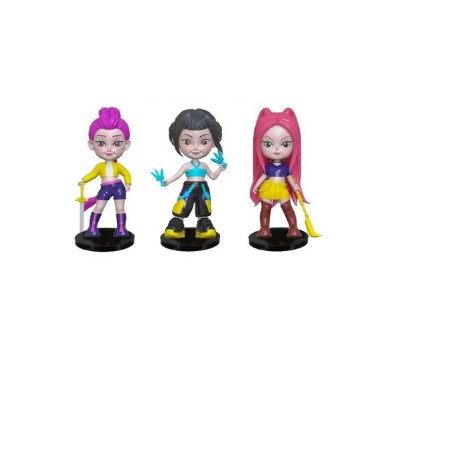 SET 3 FIGURAS GUERRERAS KPOP HUNTRIX MODELO 1