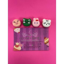 PACK 4 FIGURAS PARA ROSCON MACARON ANIMALITOS