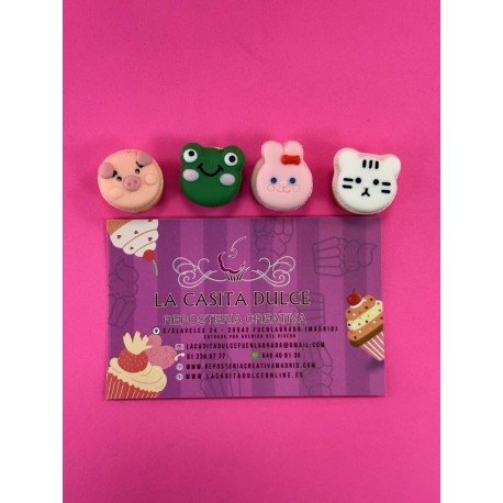 PACK 4 FIGURAS PARA ROSCON MACARON ANIMALITOS