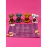 PACK 4 FIGURAS PARA ROSCON PERRITOS CON BUFANDA
