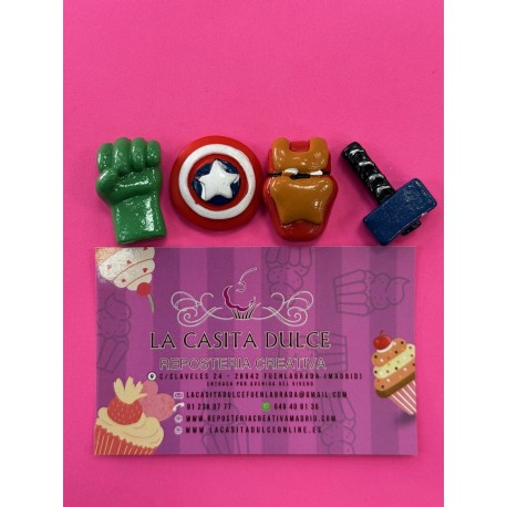 PACK 4 FIGURAS PARA ROSCON SUPER HEROES