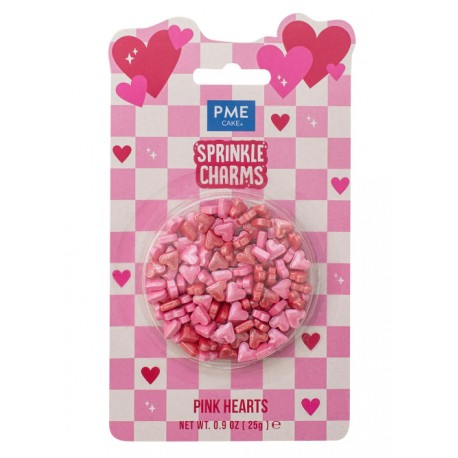 SPRINKLES CORAZONES ROJOS Y ROSAS 3D PME