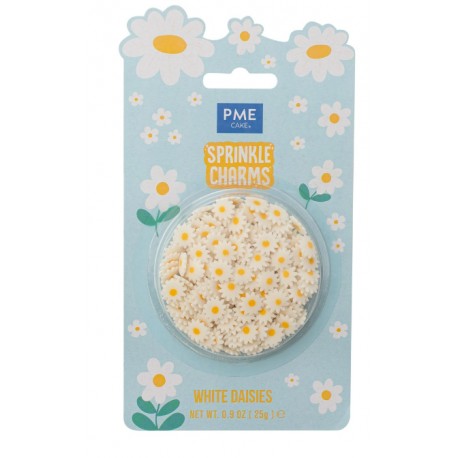 SPRINKLES FLORES MARGARITAS BLANCAS PME