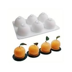 MOLDE SILICONA PROFESIONAL 6 NARANJAS 3D